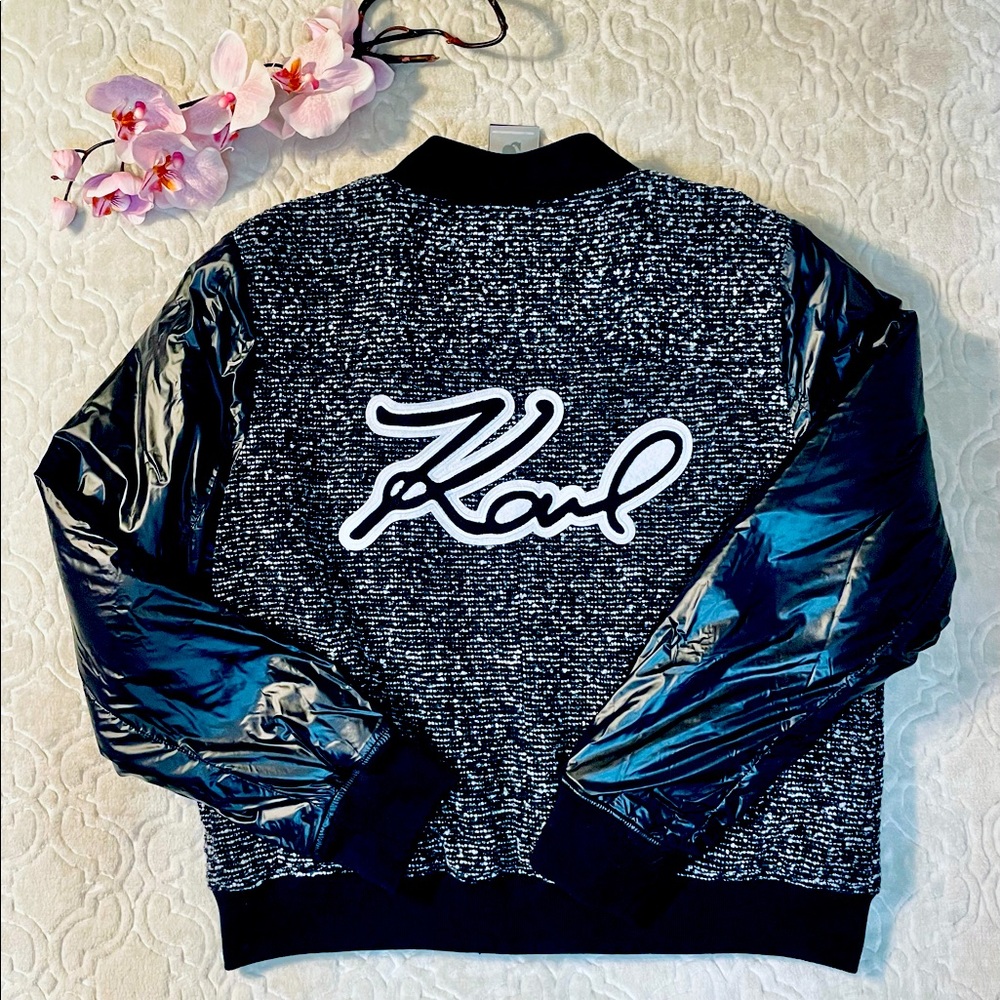 Karl Lagerfeld Jacket Black & White Tweed